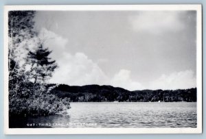 1955 Third Lake Adirondacks New York NY RPPC Photo Vintage Unposted Postcard