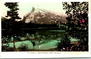 Vintage Real Photo Postcard RPPC Mt. Rundle Banff National Park Canada