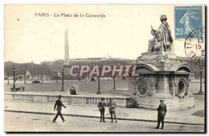 Paris - 8 - La Place de la Concorde - Old Postcard