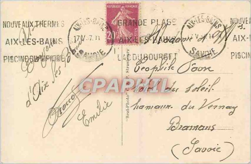 Old Postcard Aix les Bains Park and the Palace of Sources