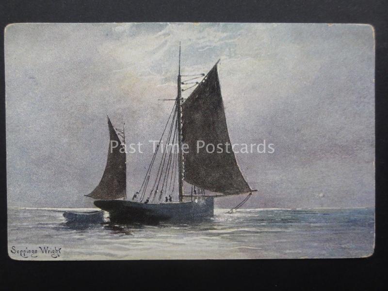 Artist Impression of Gaff Rigged Ketch by Henry Charles Seppings Wright c1902 UB