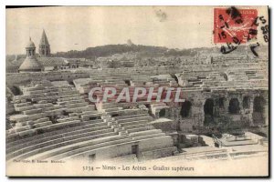 Postcard Old Nimes Les Arenes Bleachers superiors