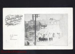 1904 BALTIMORE MARYLAND DOWNTOWN STREET SCENE ICE STORE VINTAGE POSTCARD MD.