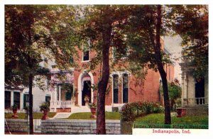 Postcard HOUSE SCENE Indianapolis Indiana IN AP6676