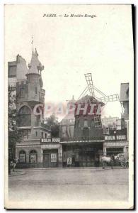 Old Postcard Paris Moulin Rouge