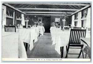 c1920's YWCA Camp Capacity 100 Dining Hall Providence Rhode Island RI Postcard