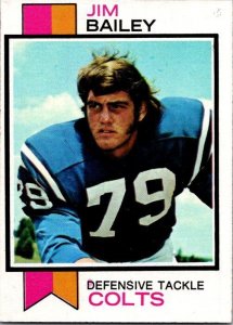1973 Topps Football Card Jim Bailey Baltimore Colts sk2441