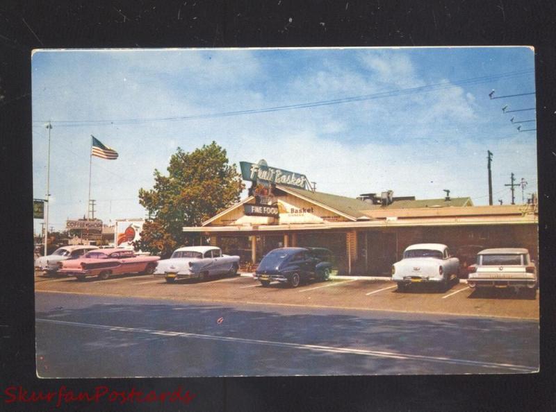 MADERA CALIFORNIA ROUTE 66 FRUIT BASKET STORE 1950's CARS 