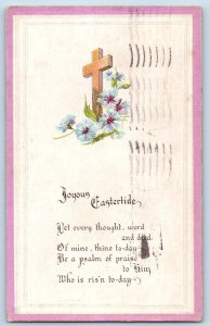 Omaha Nebraska NE Postcard Easter Holy Cross Flowers Embossed 1918 Antique