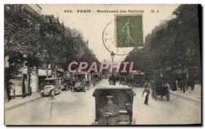 Old Postcard Paris Boulevard of the Italians