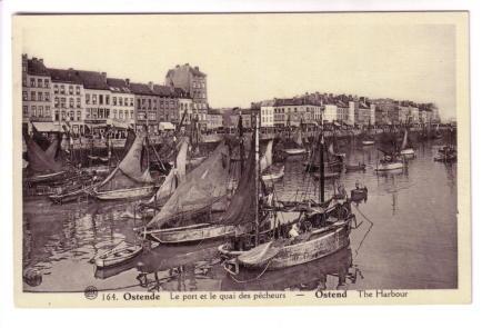 Fishing Boats in Harbour, Ostend Belgium,
