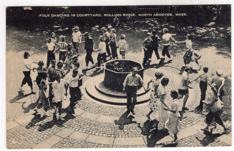 North Andover, Mass,  Folk Dancing In Courtyard, Rolling Ridge