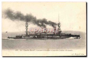 Old Postcard Boat War Charles Martel Wing has turrets Breastplate