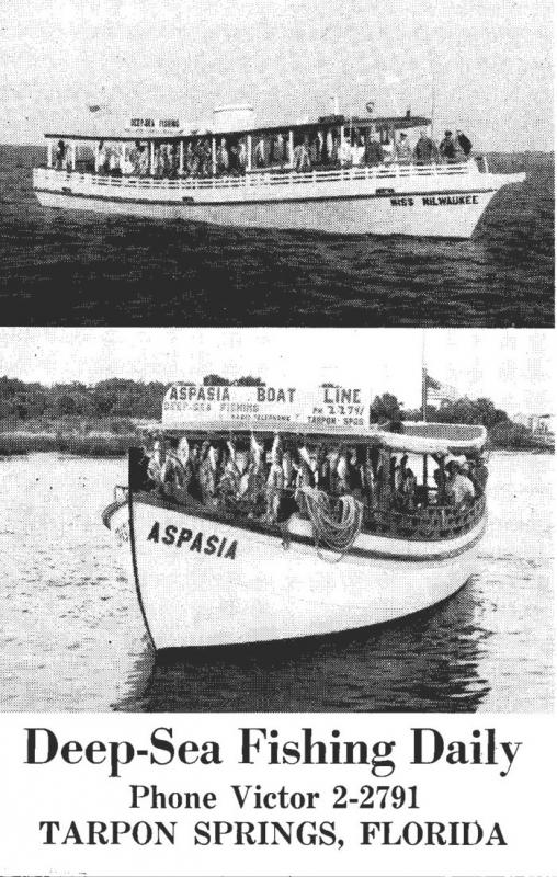 Florida Tarpon Springs Aspasia Deep Sea Fishing Boat