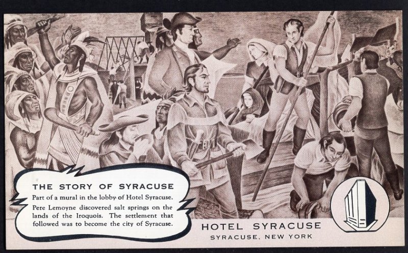 New York SYRACUSE Hotel Syracuse - The Story of Syracuse - pm1964 - Chrome