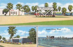 Corpus Christi Texas Gulf View Trailer Park Vintage Postcard AA15469