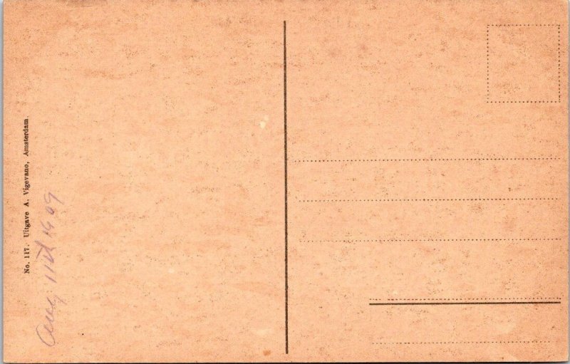 2~ca1910's Postcards Voldendam, Netherlands VILLAGE~FAMILIES~CHILDREN~DOG CART