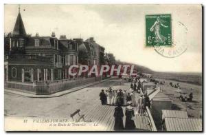 Old Postcard Villers Sur Mer boards and Trouville Road