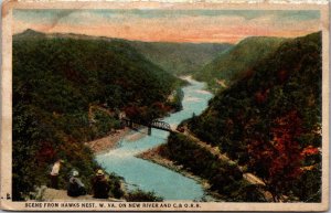 West Virginia Scene From Hawks Nest On New River Curteich