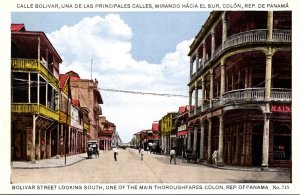 Panama Colon Bolivar Street Looking South