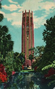 Vintage Postcard The Singing Tower From The North Mountain Lake Wales Florida FL