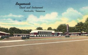 Vintage Postcard 1930's Bozeman's Court & Restaurant Nashville Tennessee TN