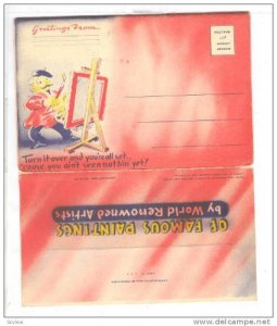 Comic Art Gallery folder postcard , 20-40s