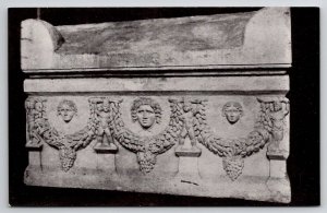 Greek Marble Sarcophagus Nr Alexandria Egypt Museum Natural History Postcard C37