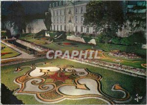 Postcard Modern Brittany in Vannes Feerie couelurs night in the gardens of He...