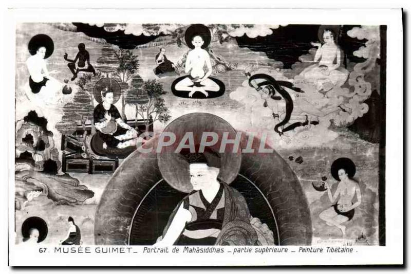 Postcard Modern Musee Guimet Mahasiddhas Part Of Portrait Superior Tibetan Pa...