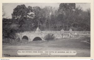 MANASSAS , Virginia , 1930s ; Bull Run Historic Stone Bridge