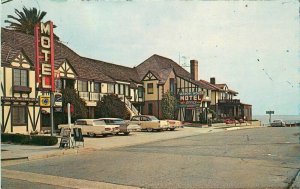 Automobiles Long Beach California Manor House Motel postcard Scarff 21-854