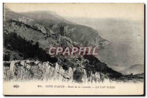 Old Postcard Cote D & # 39Azur Roule De La Corniche The Cap D & # 39Eze