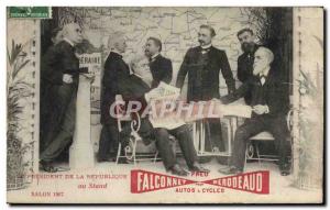 Postcard Former President of the Republic to stand Falconnet Perodeaud Tire C...