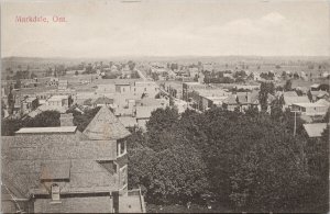 Markdale ON Birdseye Copp Clark Co c1907 Toronto & Owen Sound RPO Postcard G40