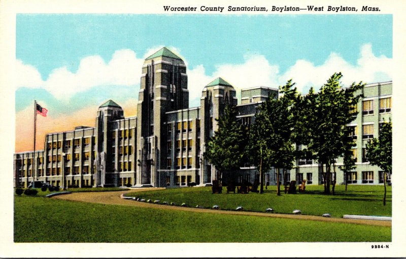 Massachusetts West Boylston Worcester County Sanatorium Curteich