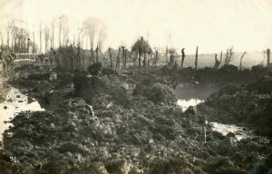 c1914 RPPC WW1 Bombing Damage Battle Of La Bassee France Vintage Postcard P113