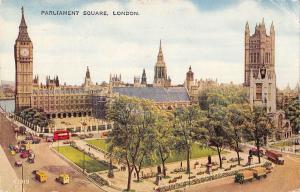 uk3726 parliament square london car real photo uk