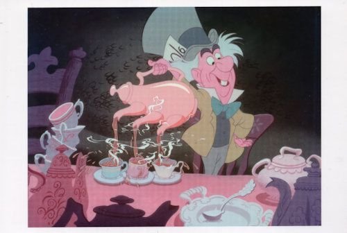 Alice In Wonderland Film Frame Mad Hatters Tea Party Postcard