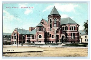 Public Library Lawrence MA Massachusetts Postcard (BZ2)
