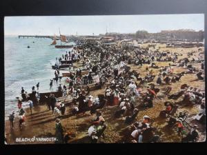 Norfolk: Excellent Animated Beach Scene Great Yarmouth c1905 by Charles J Carr