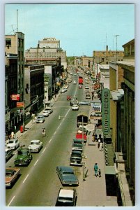 1960 Kitchener Ontario Postcard A View King St Looking West Queen Street Aerial