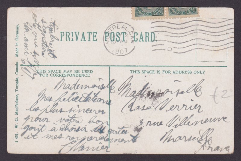 Postcard, CANADA, Montreal, Notre-Dame Basilica