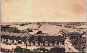 Ceylon Sri Lanka Colombo Harbour and Jetty Vintage Postcard C134