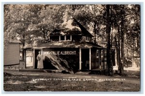 Albright Cottage Camp Grand Mooers New York NY RPPC Photo Antique Postcard 