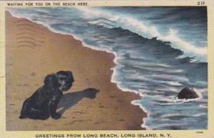 New York Greetings From Long Beach Long Island 1951