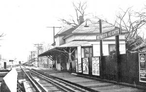 Weymouth Heights MA Railroad Station Train Depot Real Photo RPPC Postcard