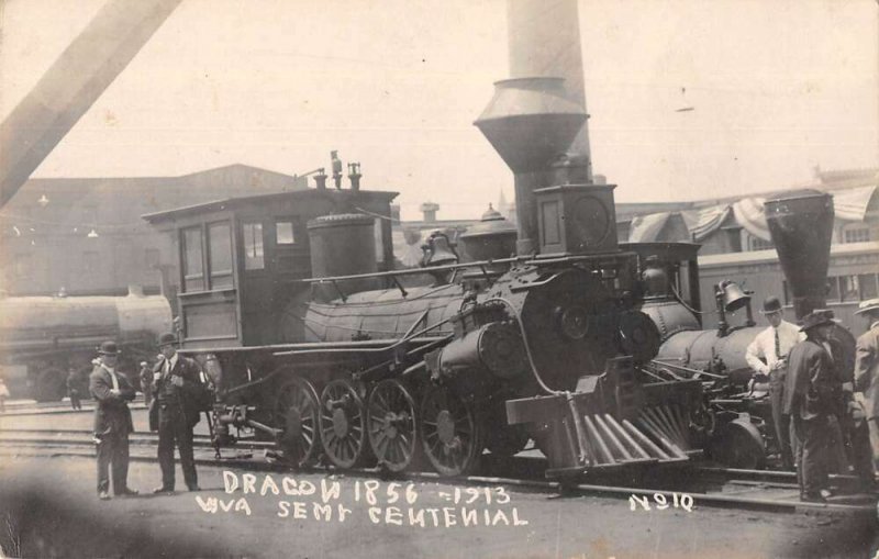 West Virginia Semi Centennial Celebration Trains Real Photo Postcard AA14792