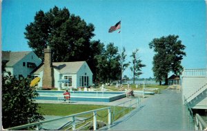 Vtg Sans Souci Michigan MI The Old Club St Clair Flats Postcard