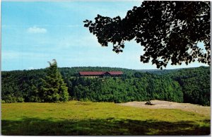 Postcard WV Davis Blackwater Lodge as seen from Canyon Point
